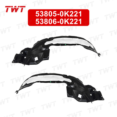 Twt 53805-0K221 53806-0K221 Toyota Fortuner 2016-2020 এর জন্য ফ্রন্ট ফেন্ডার লাইনার Ggn155 165 Gun15# 165 Kun156 Tgn156 166