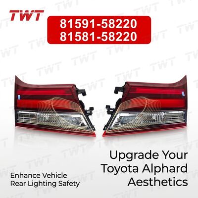 Original 81591-58220 81581-58220 Rear Lamp Lens and Body 8159158220 8158158220 for Toyota Alphard Vellfire Hv 2015-2018 Ggh30