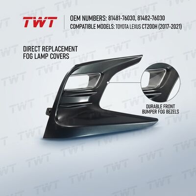 LH RH Fog Lamp Covers 81481-76030 81482-76030 8148176030 8148276030 For Toyota Lexus CT200H 2017-2021